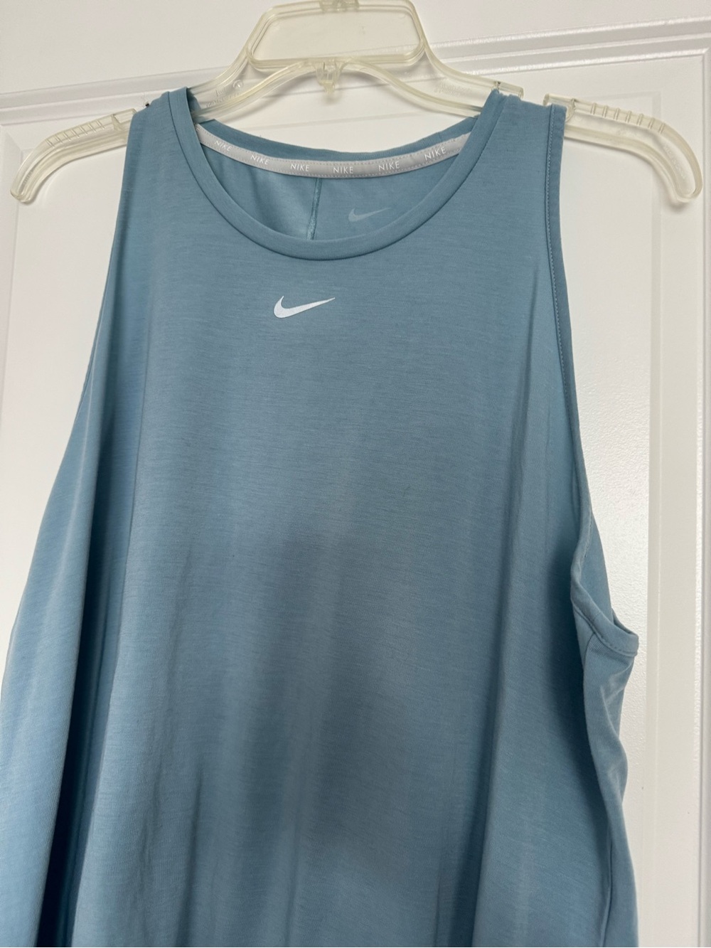 Nike Ladies Light Blue Athletic Tank Top with Swoosh